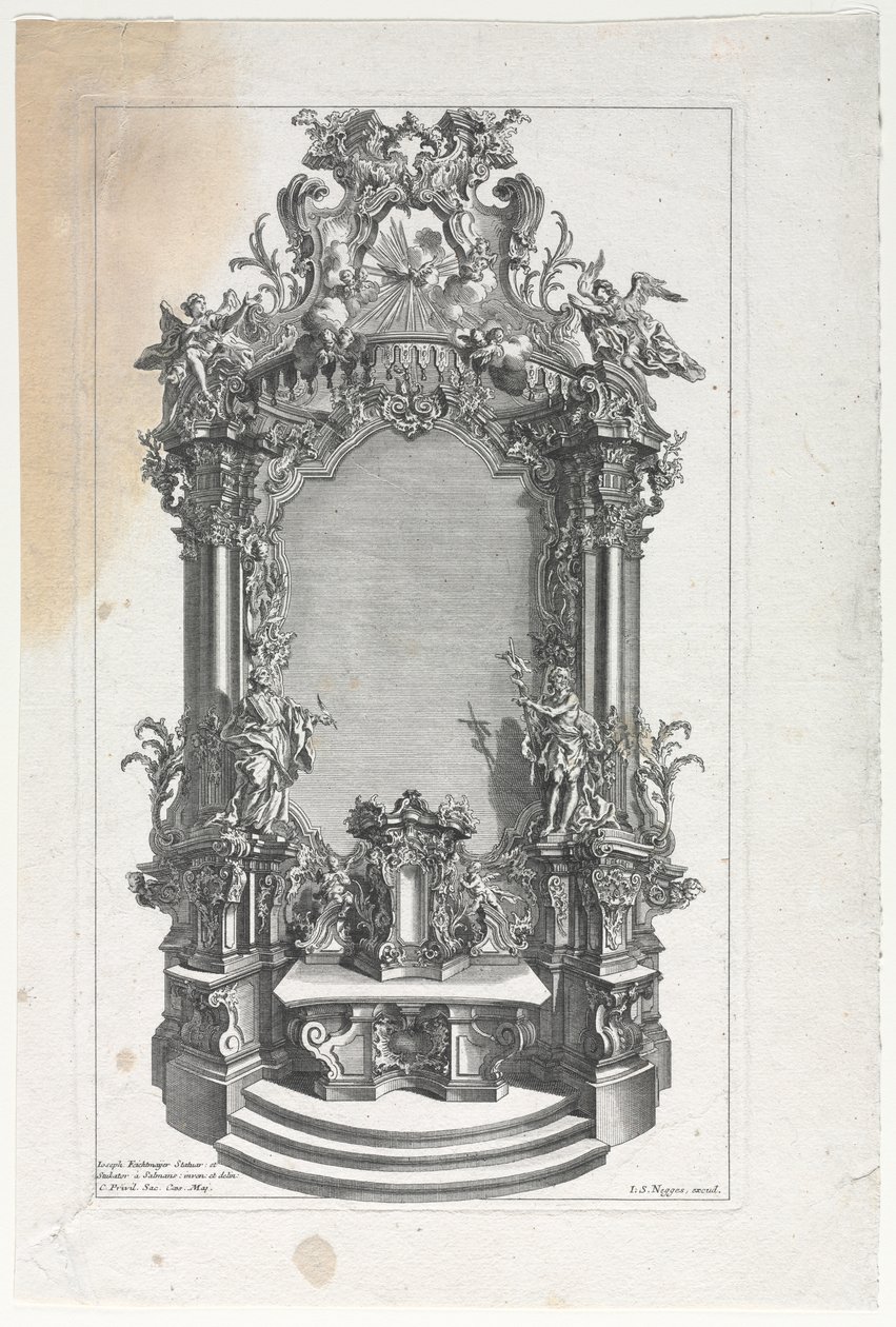 Model til alter for træskærere af Gottfried Bernhard Götz