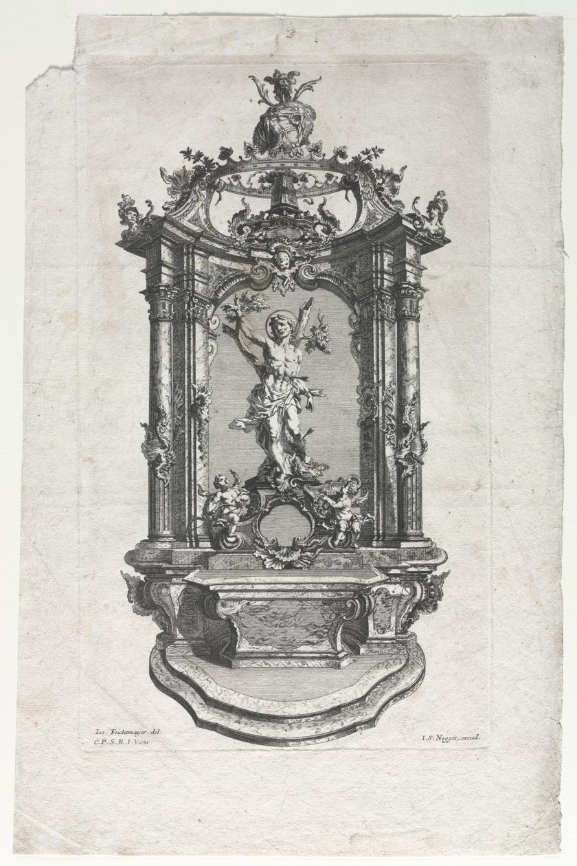 Model til alter for træskærere af Gottfried Bernhard Götz