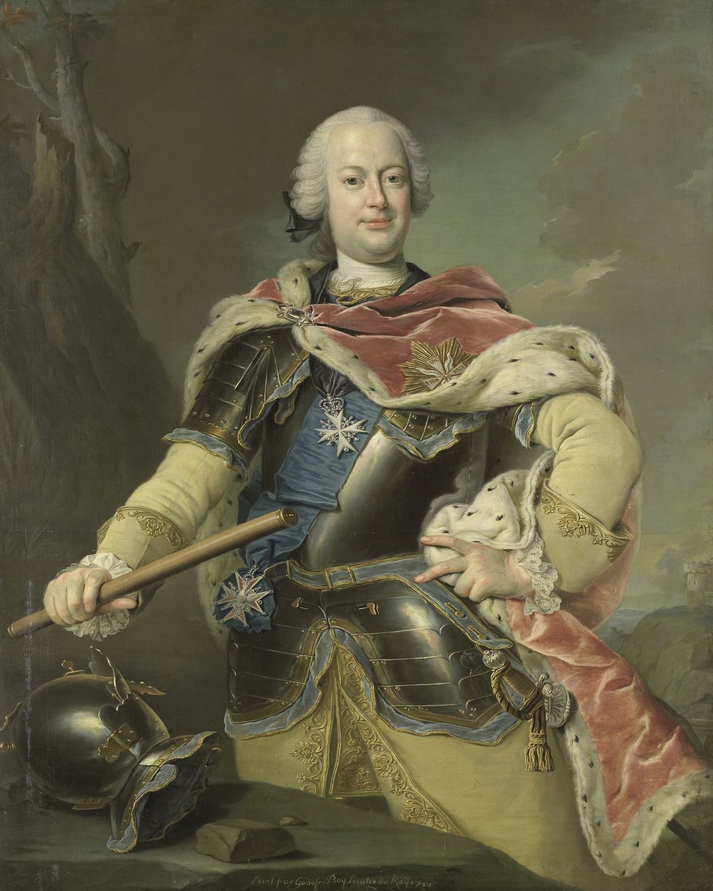 Portræt af Frederick Christian, kurfyrste af Sachsen 1722-1763, 1751 af Gottfried Boy