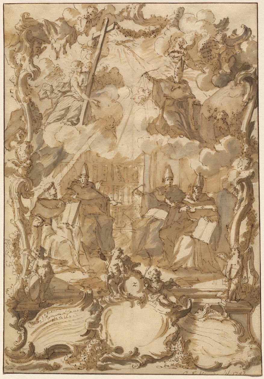 Et specialedesign med læger i kirken af Gottfried Eichler the Younger