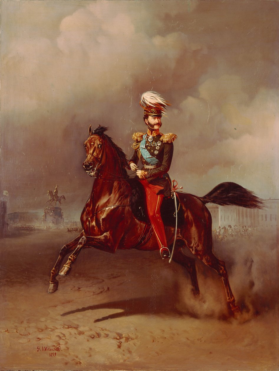 Portræt af grev Vladimir Fyodorovich Adlerberg 1791-1884, 1859 af Gottfried Willewalde