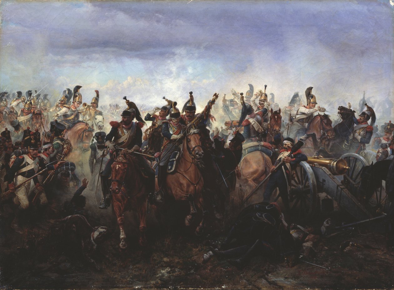 Slaget ved Fer-Champenois den 13. marts 1814, 1891 af Gottfried Willewalde