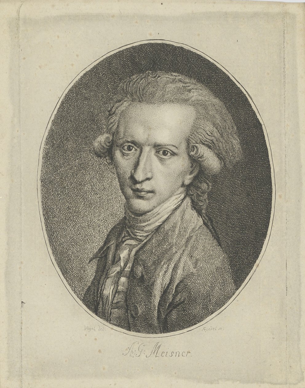 Portræt af August Gottlieb Meissner 1753-1807 , ca. 1800. af Gottlieb Friedrich Riedel