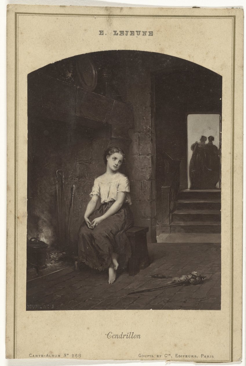 Fotoreproduktion af et maleri af Askepot af Eugène Joseph Lejeune Cendrillon (titel på objekt) af Goupil and Cie.