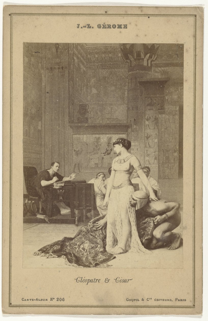 Fotoreproduktion af maleriet Cléopatre & César af Jean-Léon Gérôme af Goupil and Cie.
