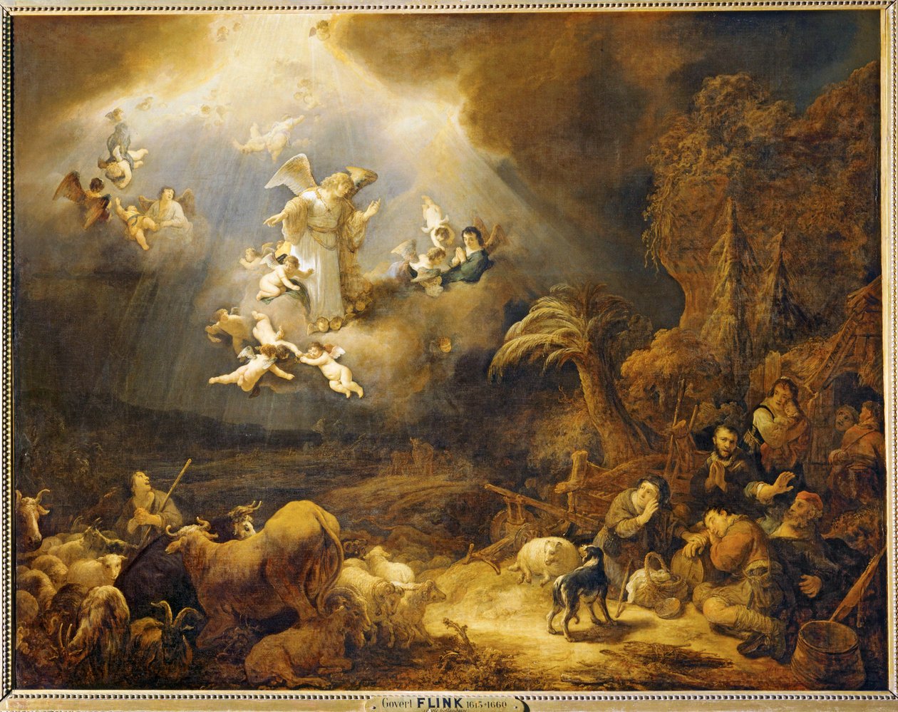Meddelelsen til hyrderne ... af Govaert Flinck
