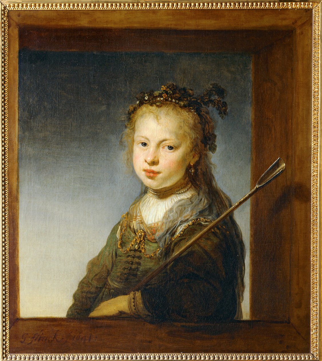 Lille pige som hyrdinde ... af Govaert Flinck