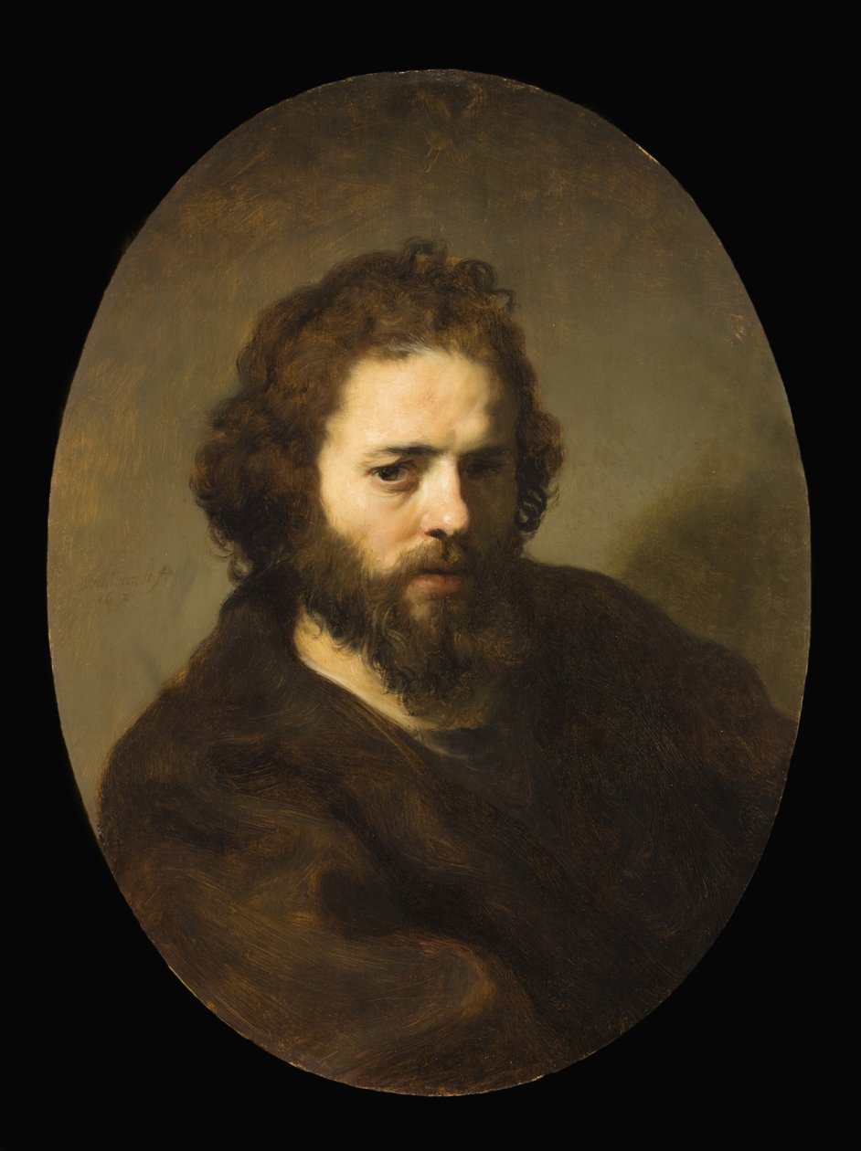 Portræt af en skægget mand af Govaert Flinck