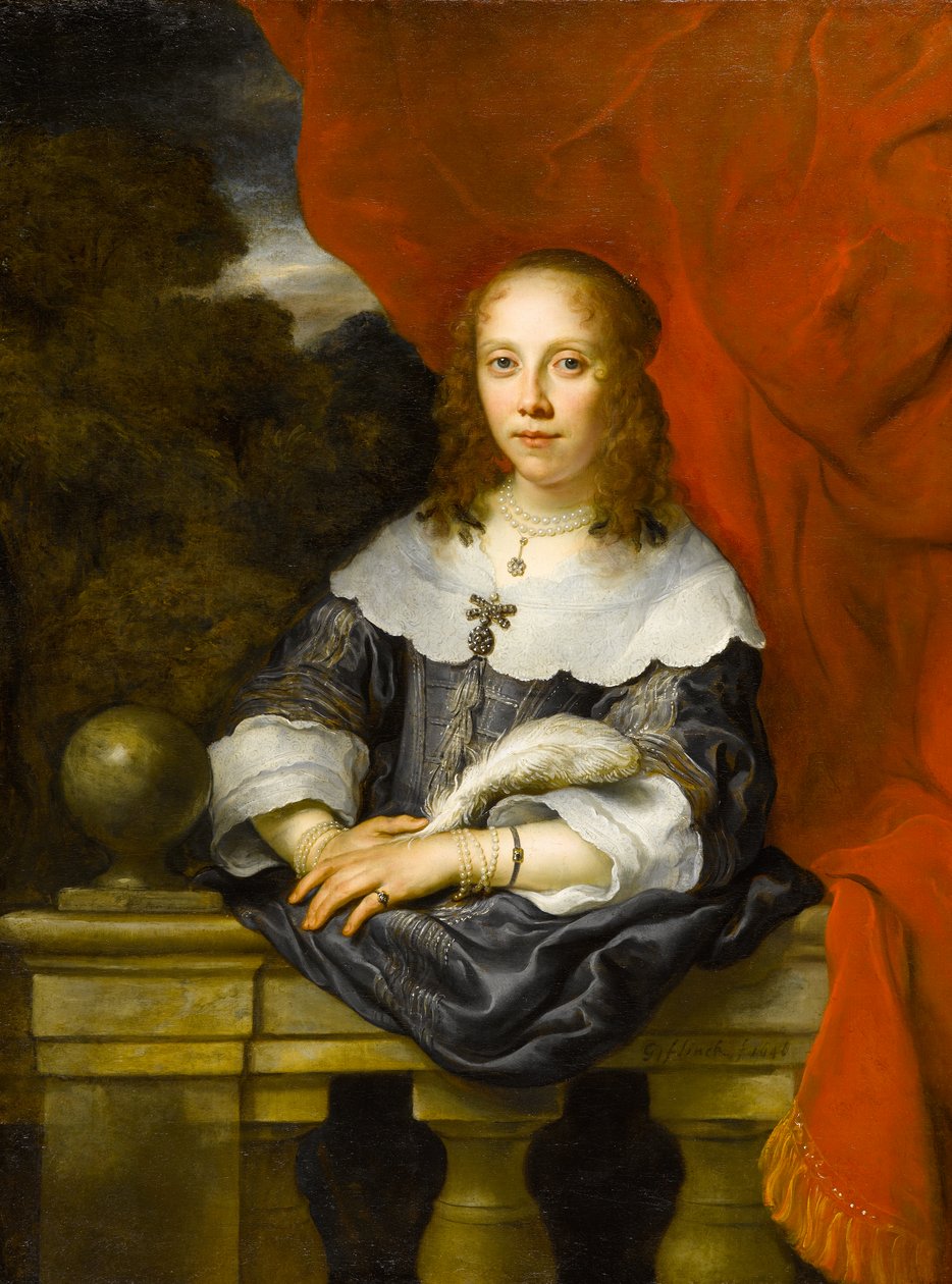 Portræt af en dame (Margaretha van Raephorst?), 1646 af Govaert Flinck