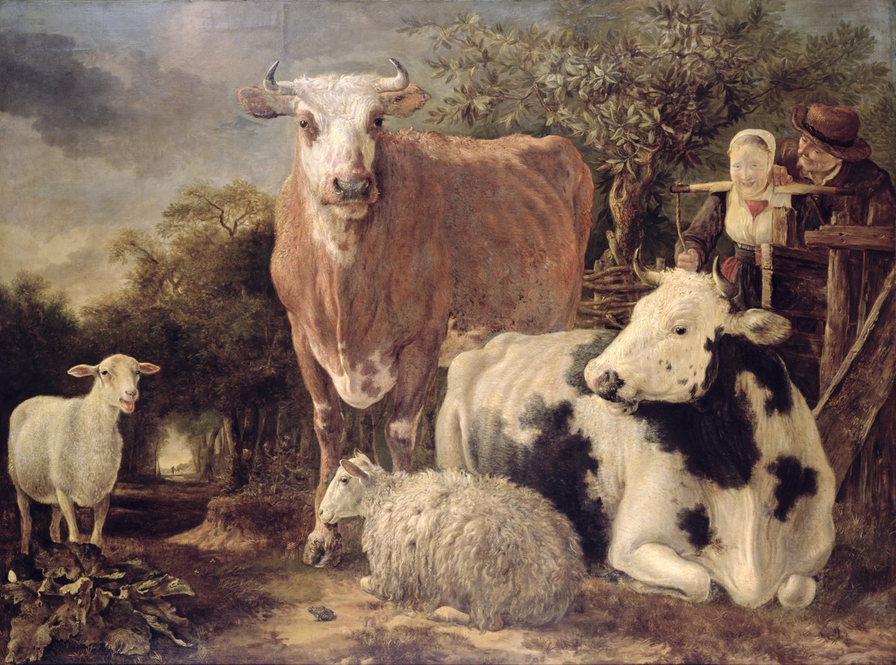 Hyrde og hyrde med husdyr, c.1647 af Govert Dircksz. Camphuysen
