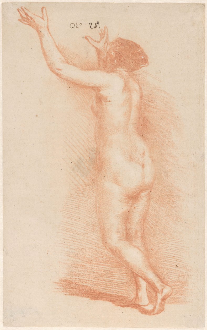 Stående kvinde med løftede arme af Govert Flinck (attributed to)