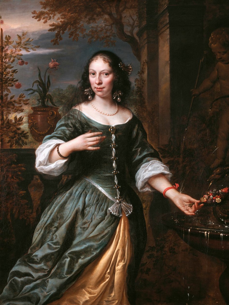 Portræt af Susanna van Baerle (1622-1674) af Govert Flinck
