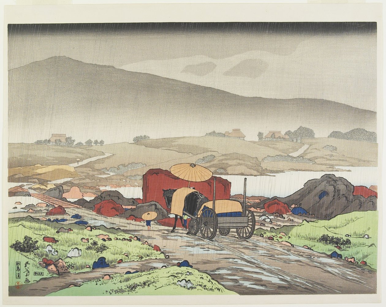 Yaba Valley, 1918 af Goyo Hashiguchi