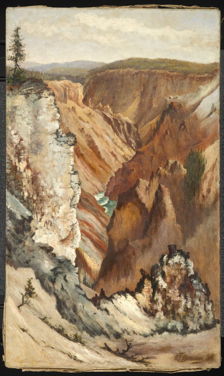 Udsigt over Yosemite Valley, 1886 af Grafton Tyler Brown