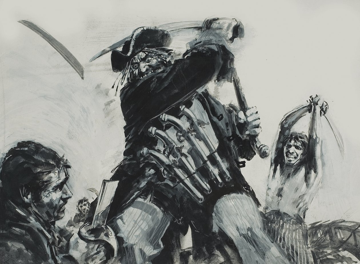 Blackbeard (gouache på papir) af Graham Coton
