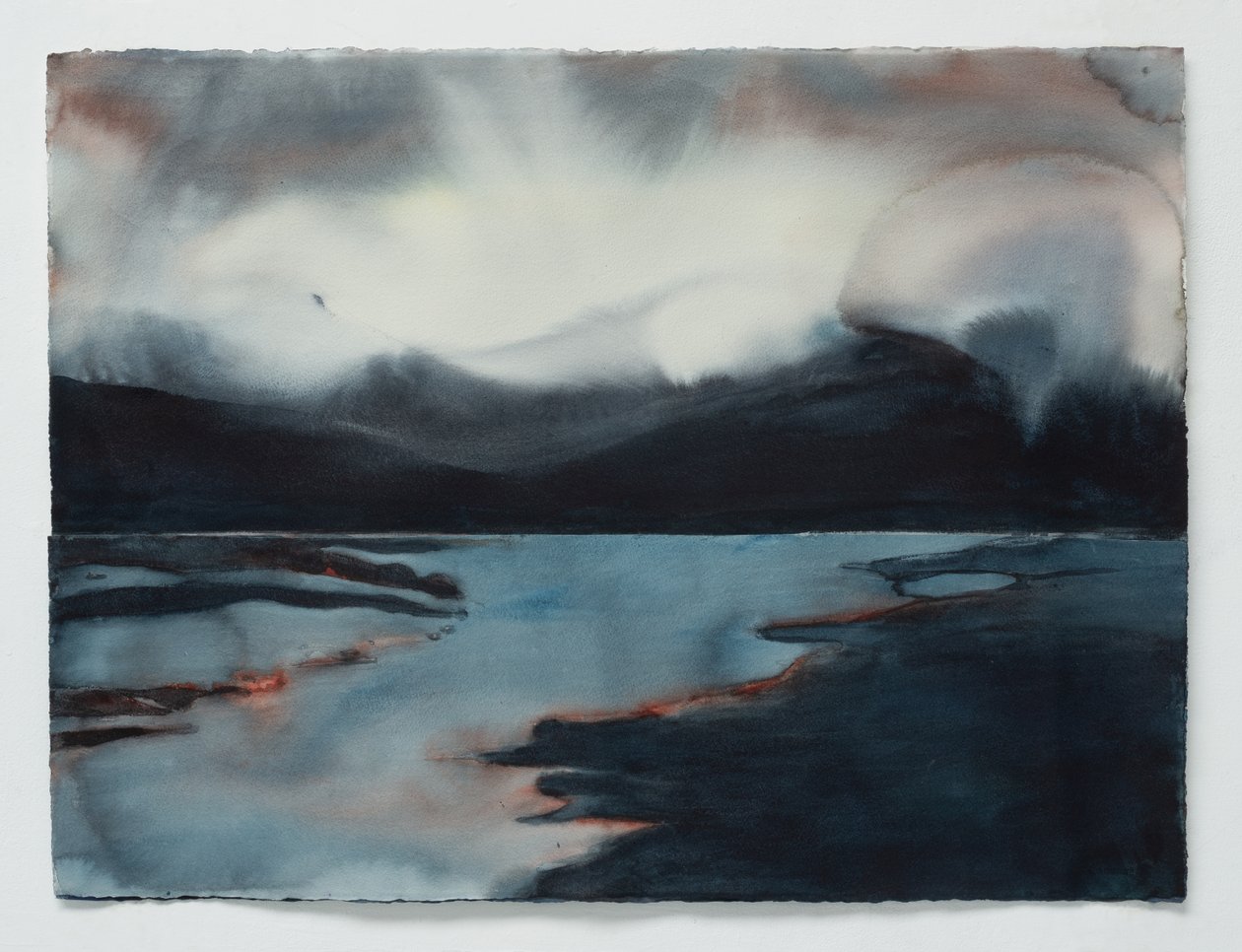 Fjord 2, 2025 (akvarel) af Graham Dean