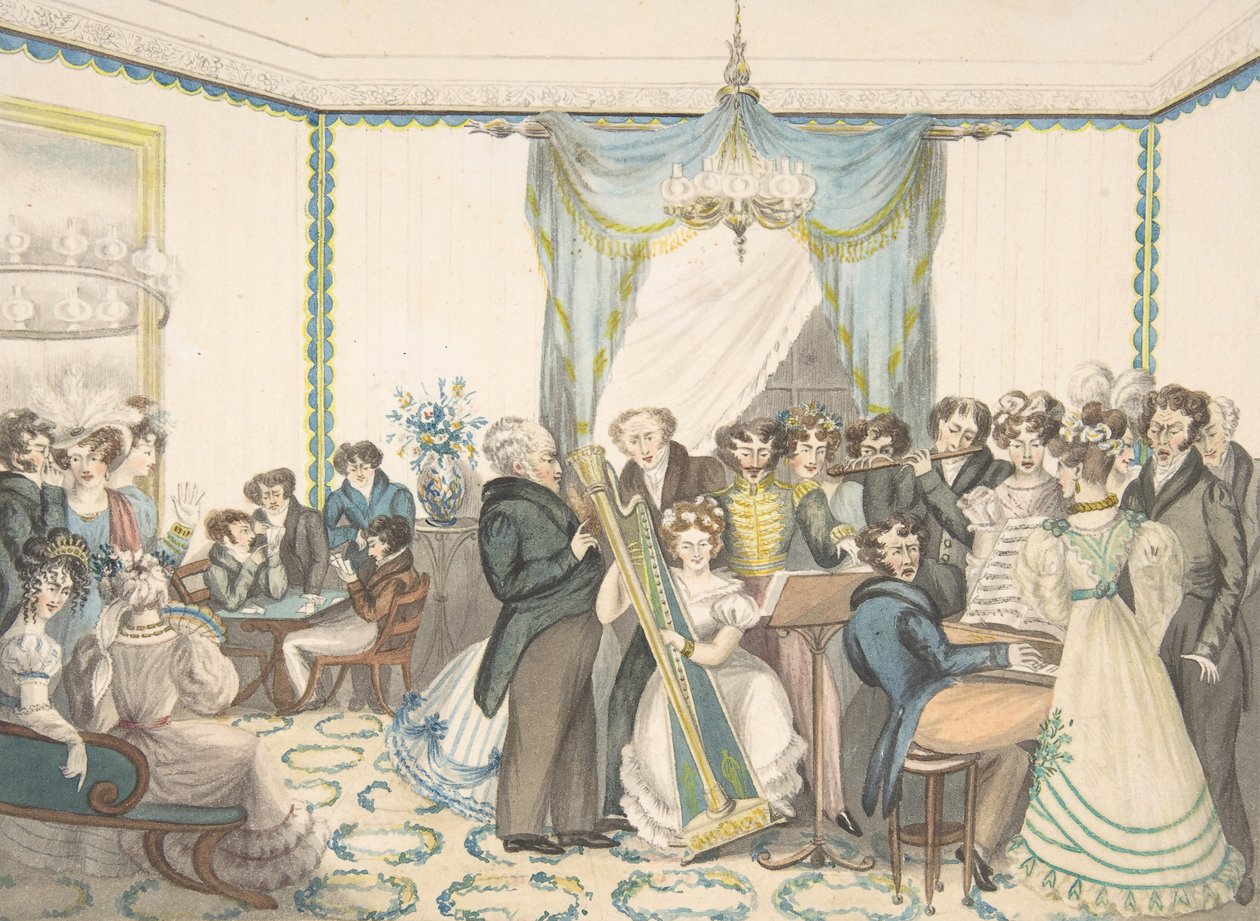 En koncert, 1820-30. af Granddaughters of Dr. Samuel Parr.