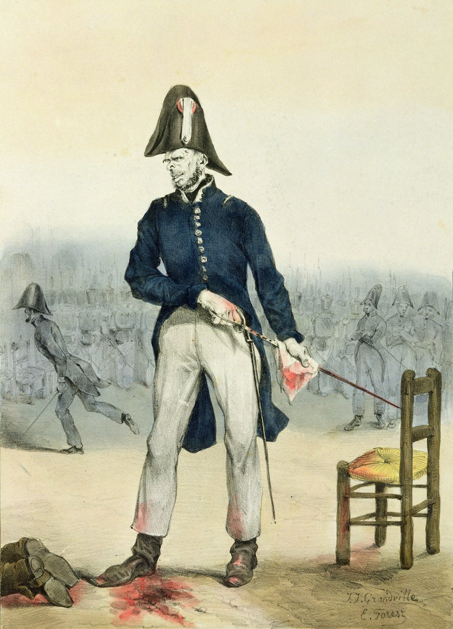 Den offentlige orden hersker også i Paris, 1831 af Grandville