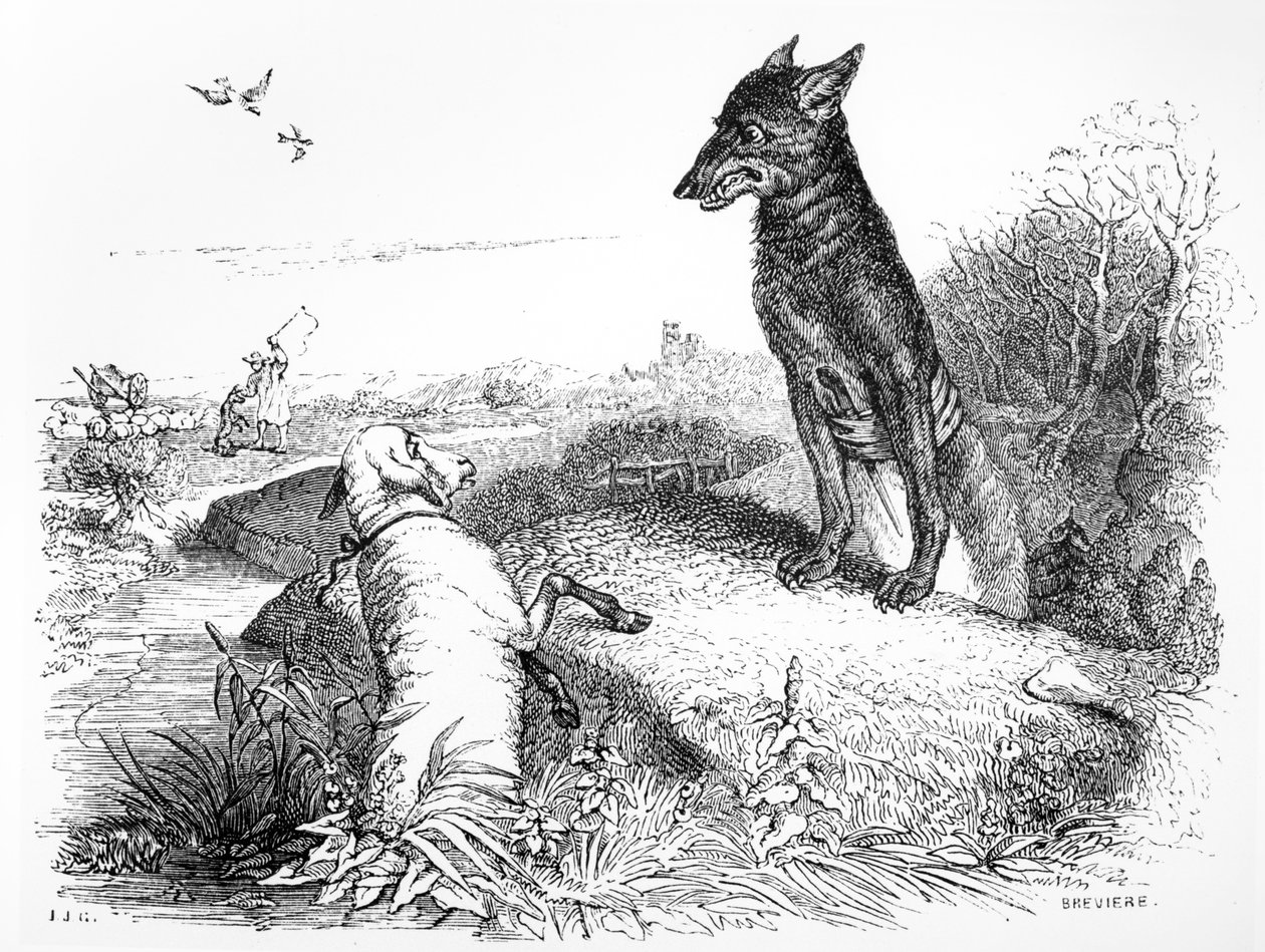 The Wolf and the Lamb, illustration til 