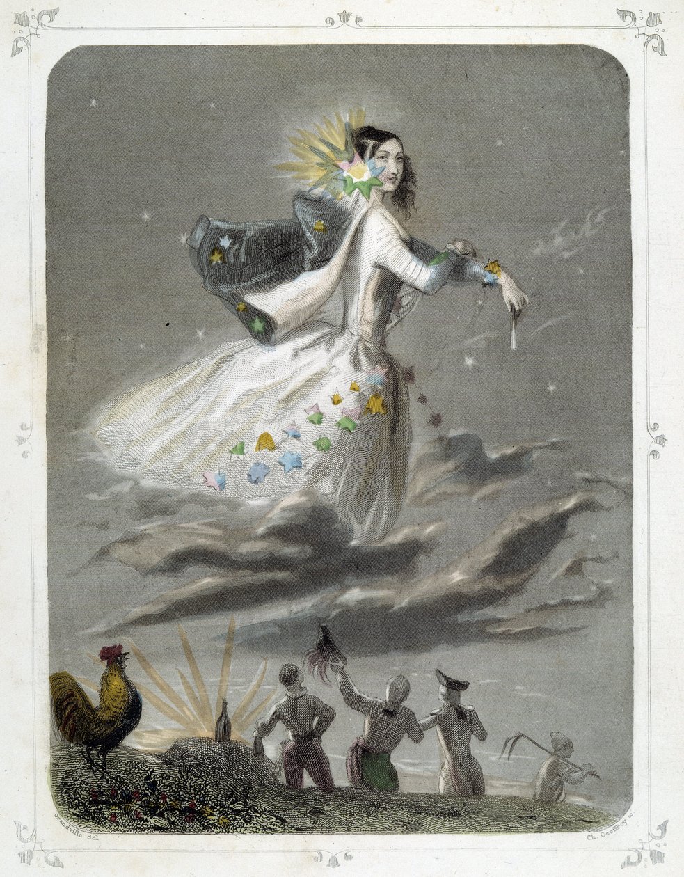 Stars: Woman, der repræsenterer "" The Morning Star"" - af Grandville af Grandville
