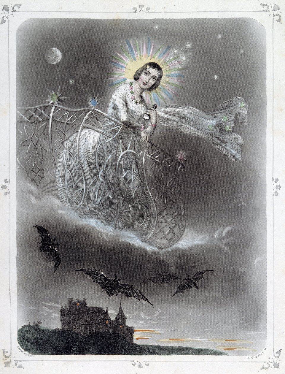 Stars: Woman, der repræsenterer "" The Evening Star"" - af Grandville af Grandville
