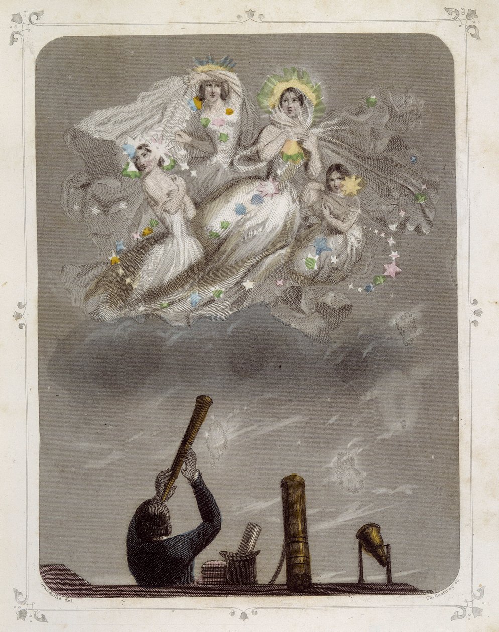 Stjerner: Kvinder, der repræsenterer "" The Nebulae"" - af Grandville af Grandville