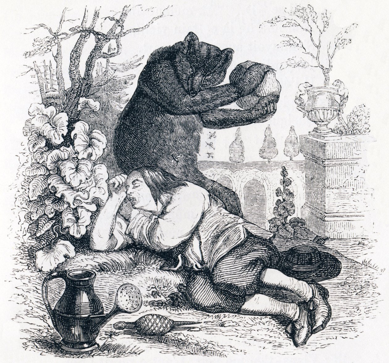 Bjørnen og haveelskeren - Fabler af La Fontaine af Grandville