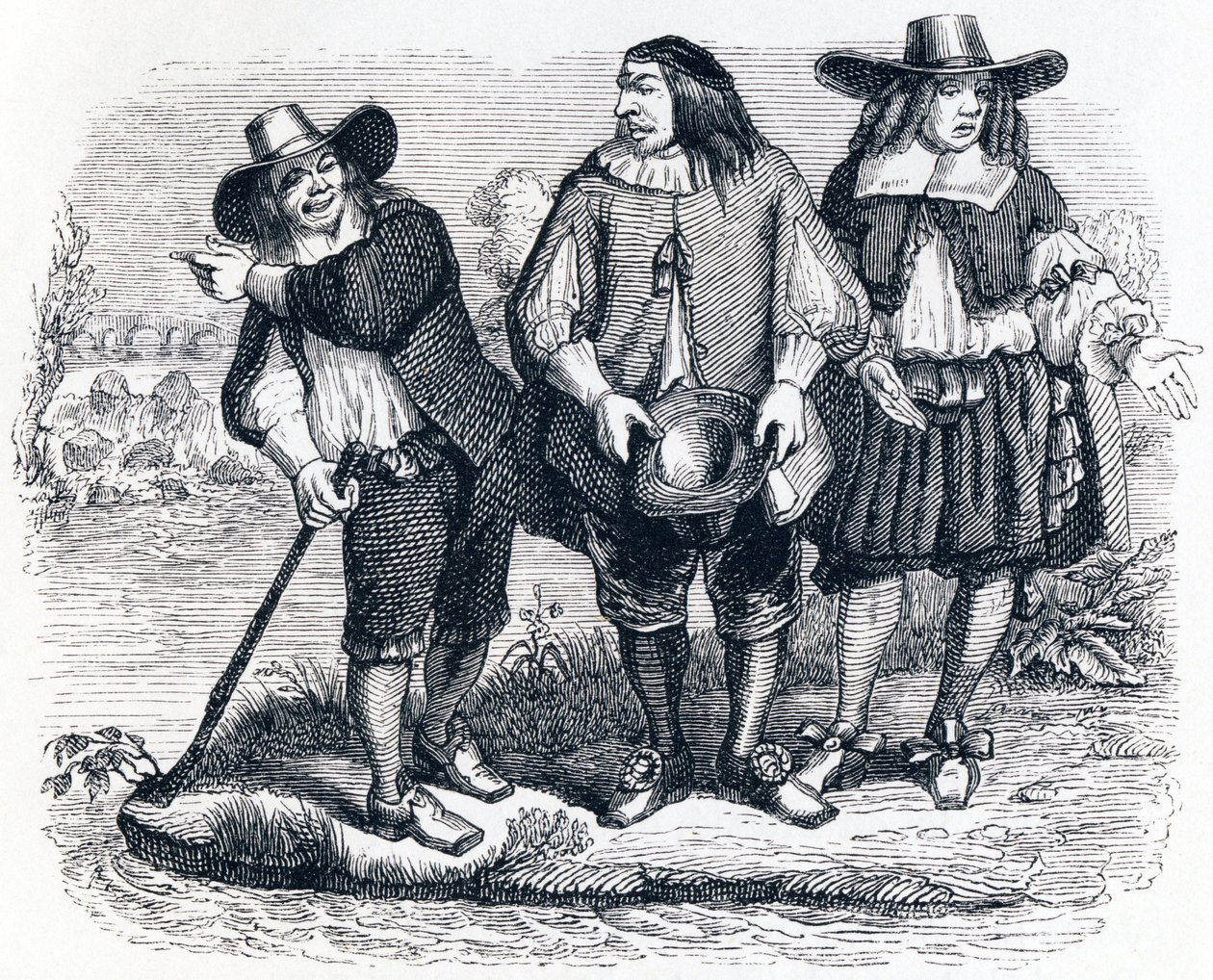 Den druknede kvinde (La femme noyee) - Fabler af La Fontaine af Grandville