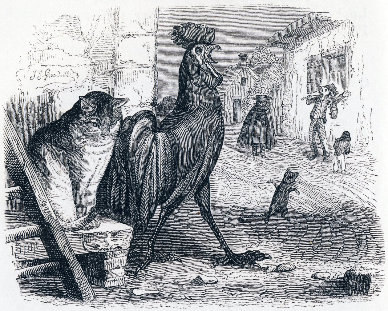 Gulden, katten og musen - Fabler af La Fontaine af Grandville