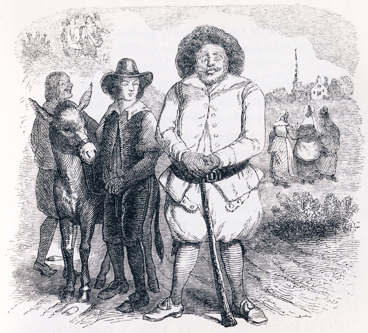 Mølleren, hans søn og æslet - Fabler af La Fontaine af Grandville