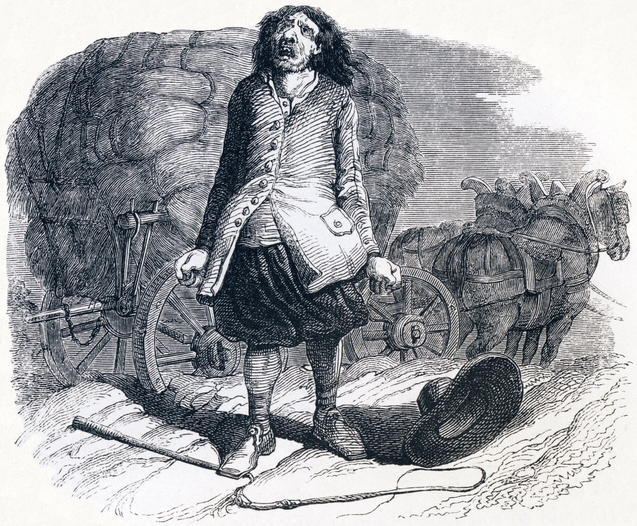 Den mudrede vognmand - Fabler af La Fontaine af Grandville