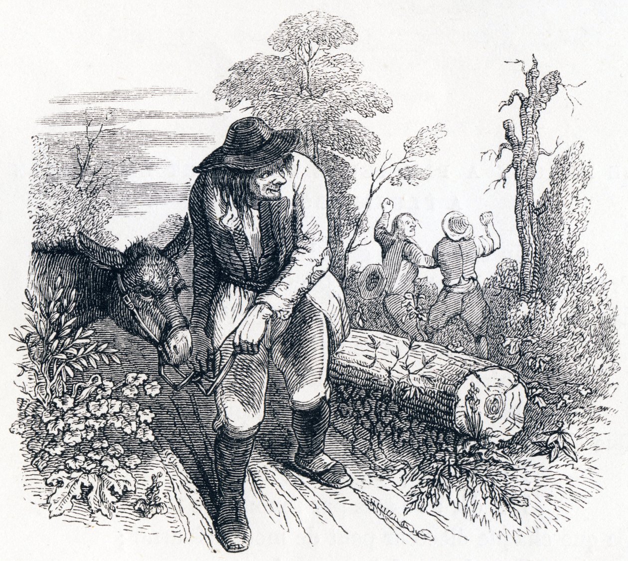 Tyveriet og æslet - fabler af La Fontaine af Grandville