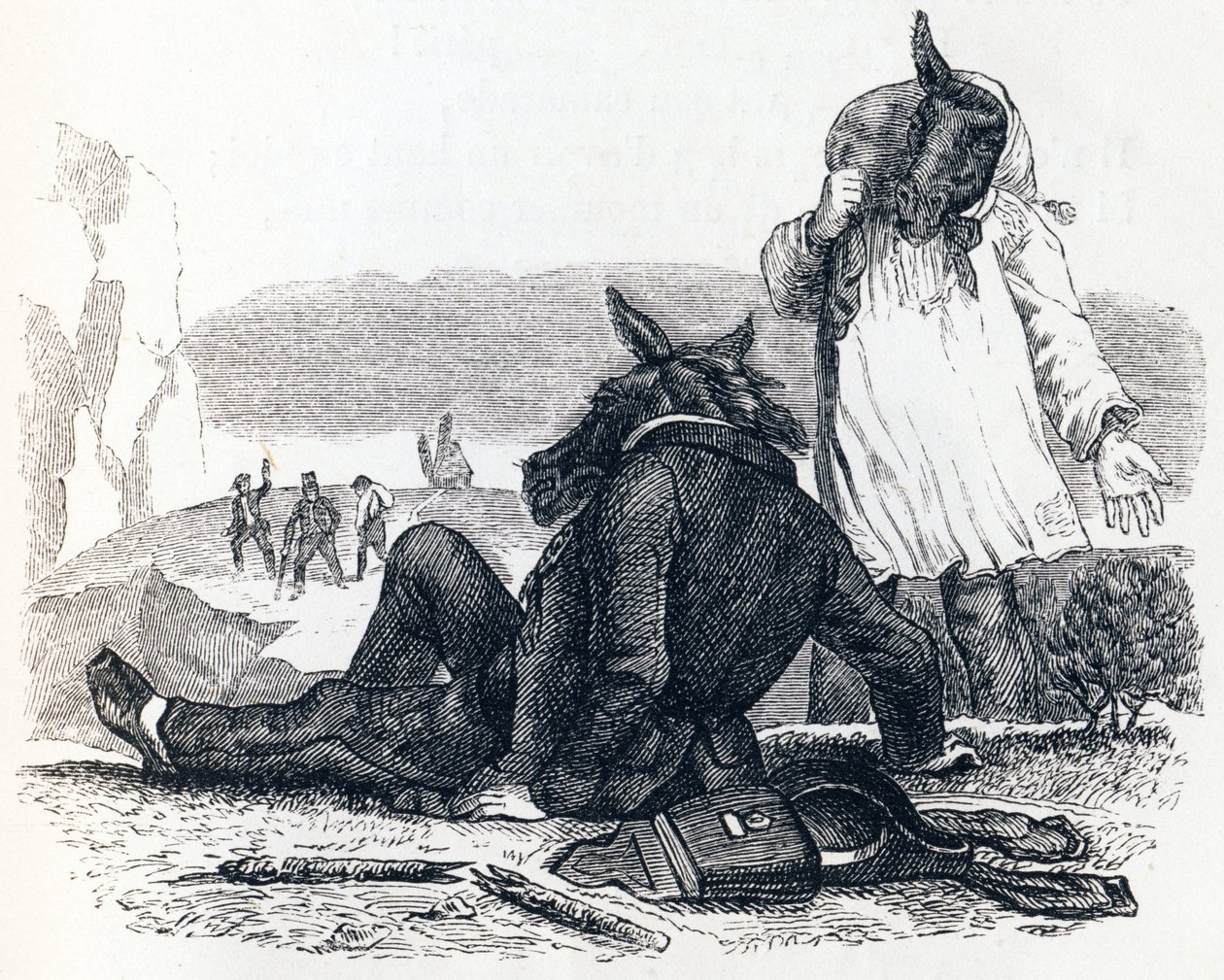 De to Mules - Fabler af La Fontaine af Grandville