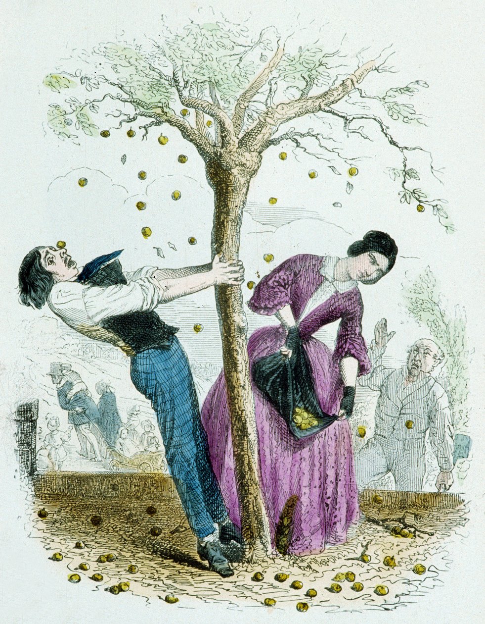 Der er ingen skade i at have for meget, fra 100 ordsprog af Grandville (1803 47)