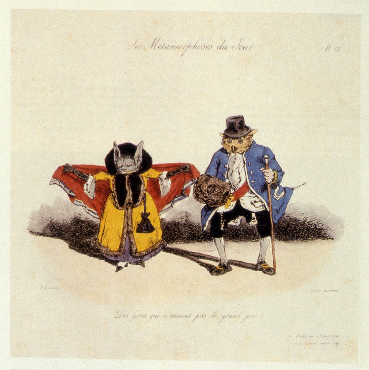 Folk, der ikke kan lide den store dag, 1854 af Grandville