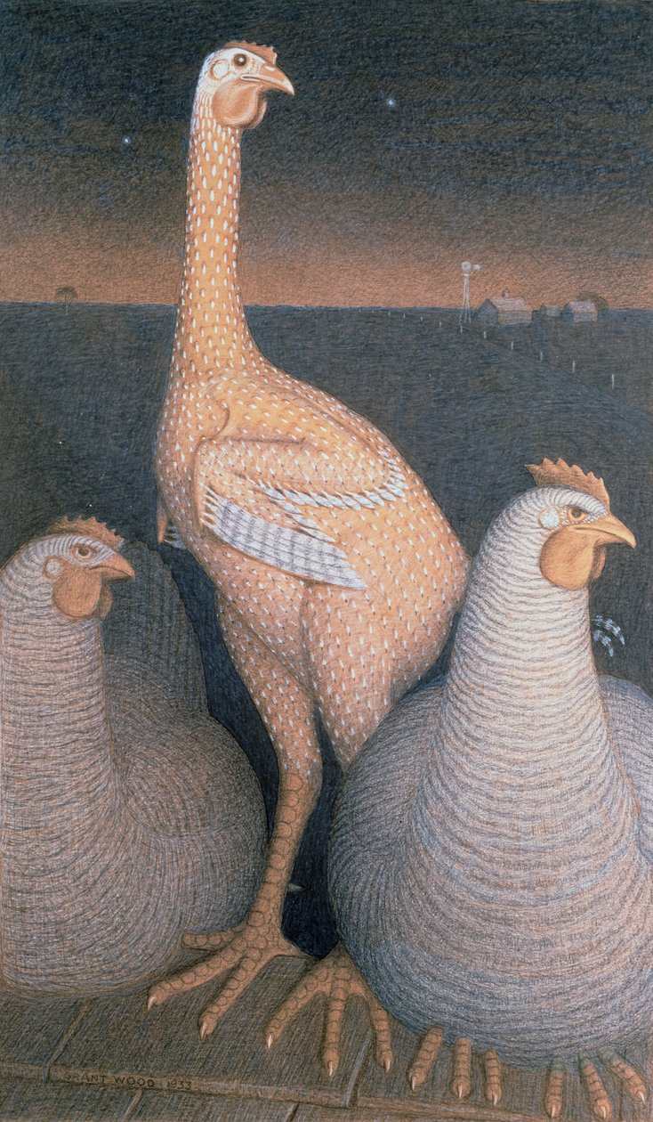 Ungdom, 1933 af Grant Wood
