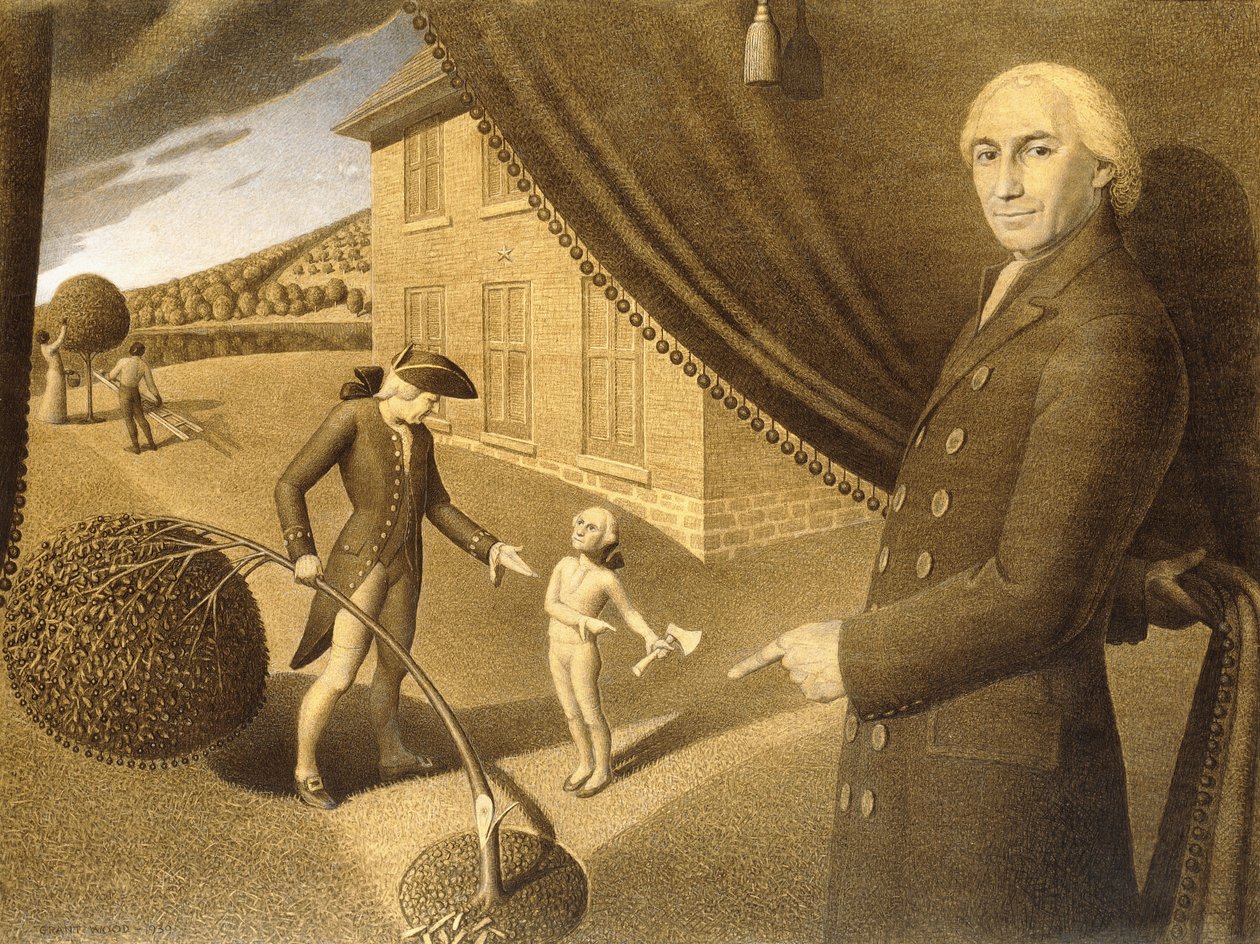 Tegnefilm for Parson Weems" Fable, 1939 af Grant Wood