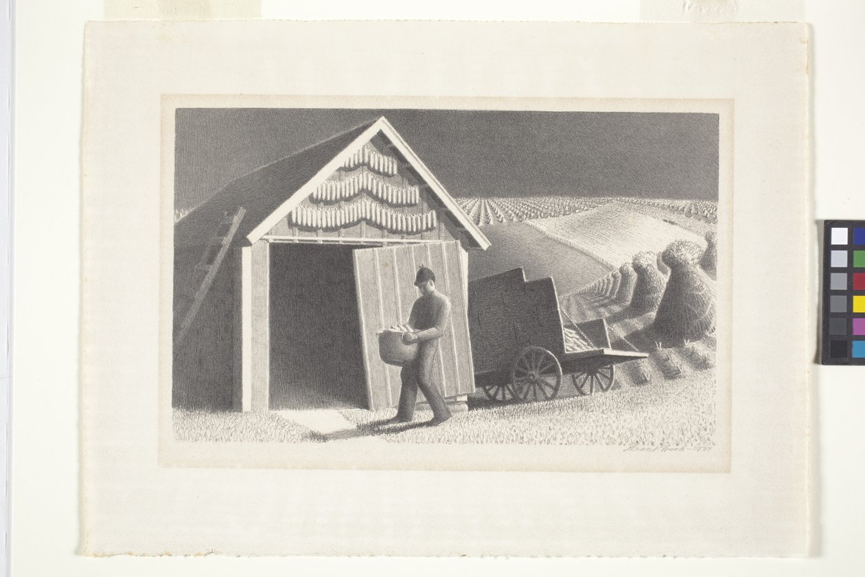 Frøtid og høst af Grant Wood