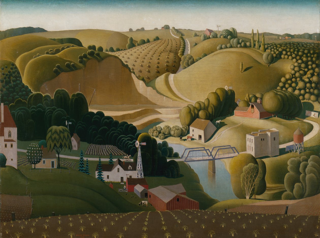 Stone City, Iowa af Grant Wood