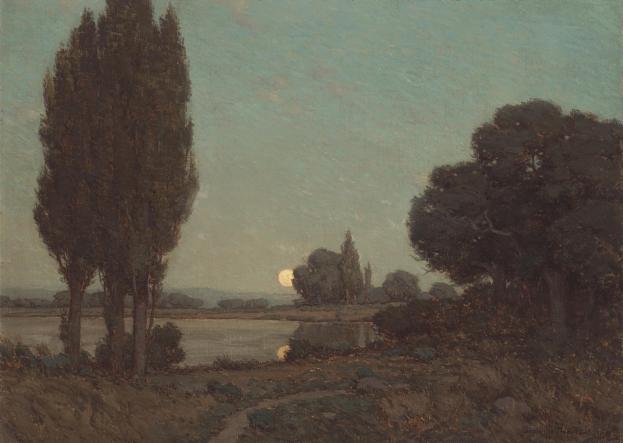 Moonlight Reflections af Granville Redmond