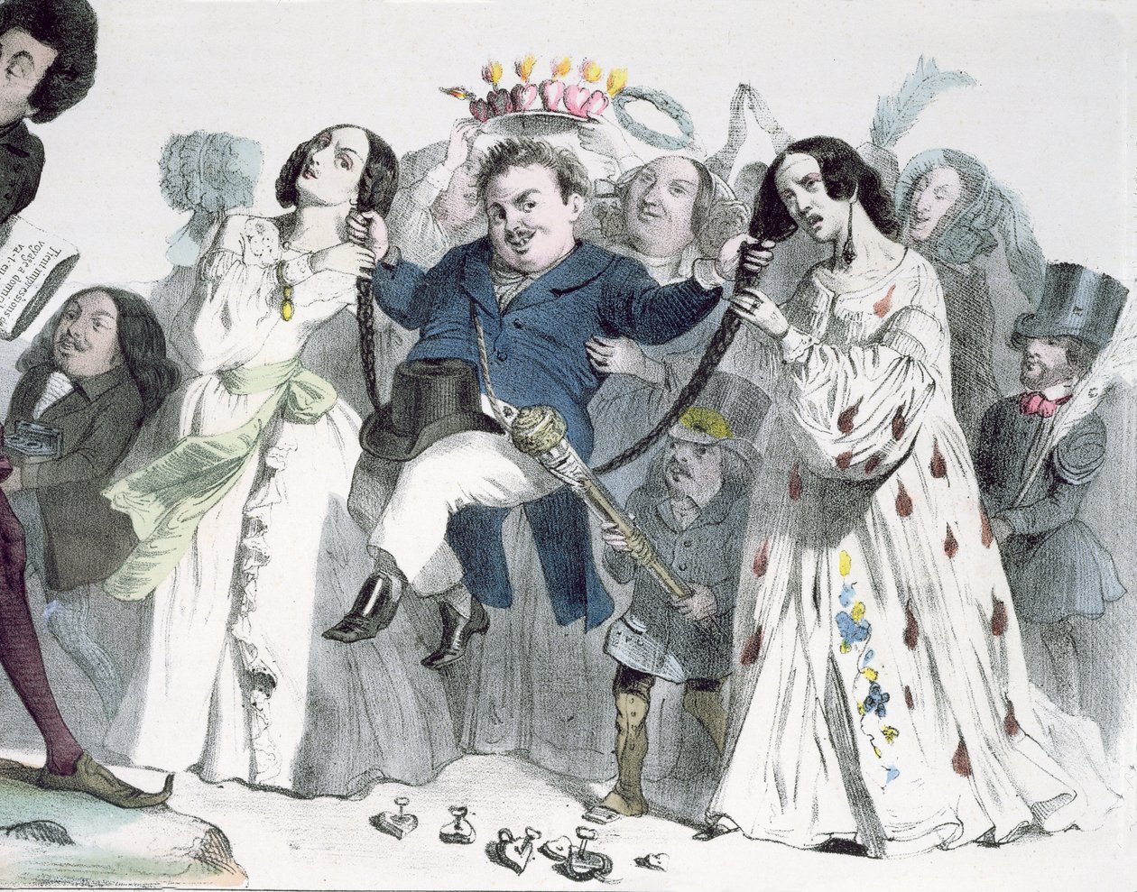 Karikatur af Honore de Balzac (1799-1850) af Granville