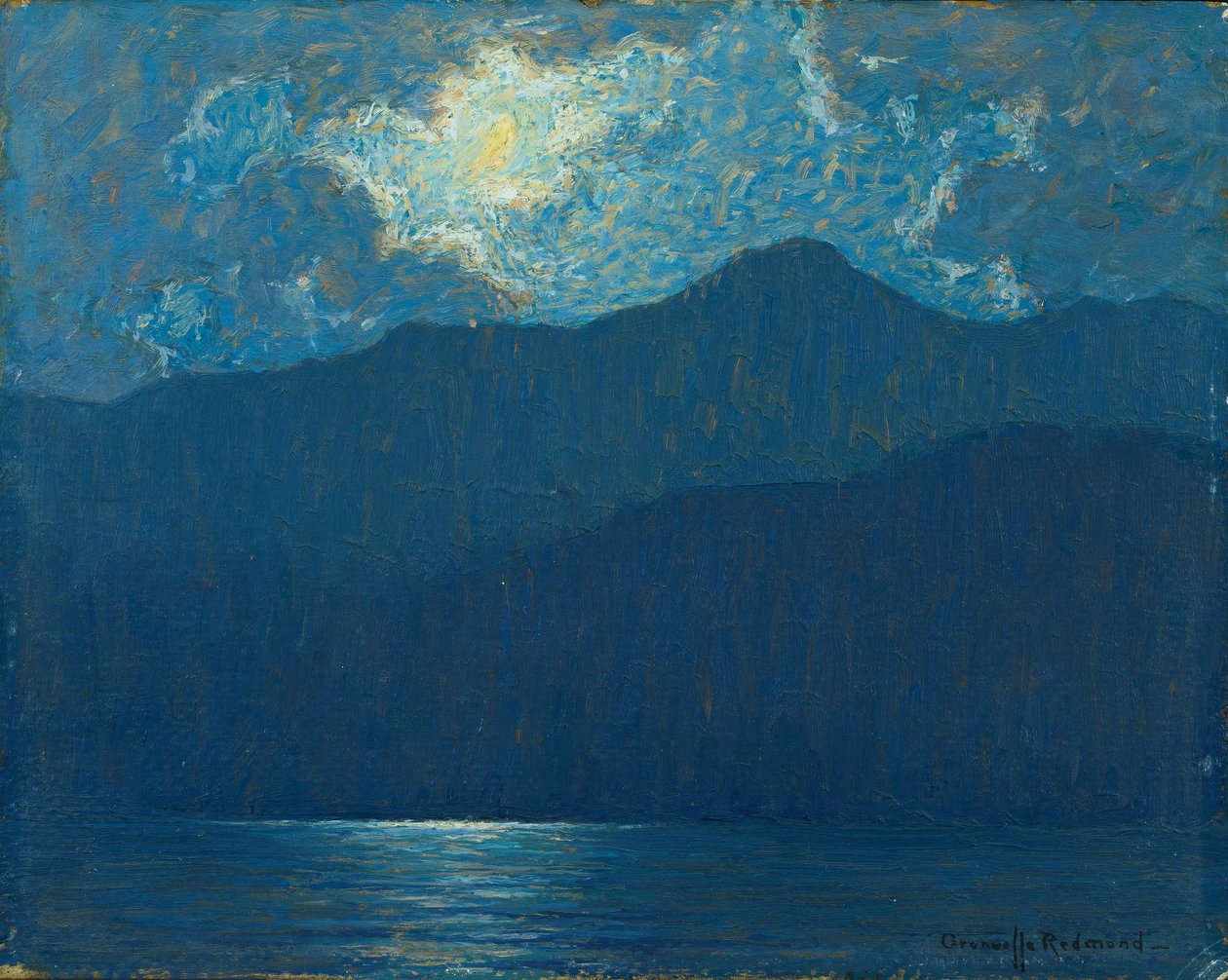 Solopgang over Catalina Island (olie om bord) af Granville Redmond