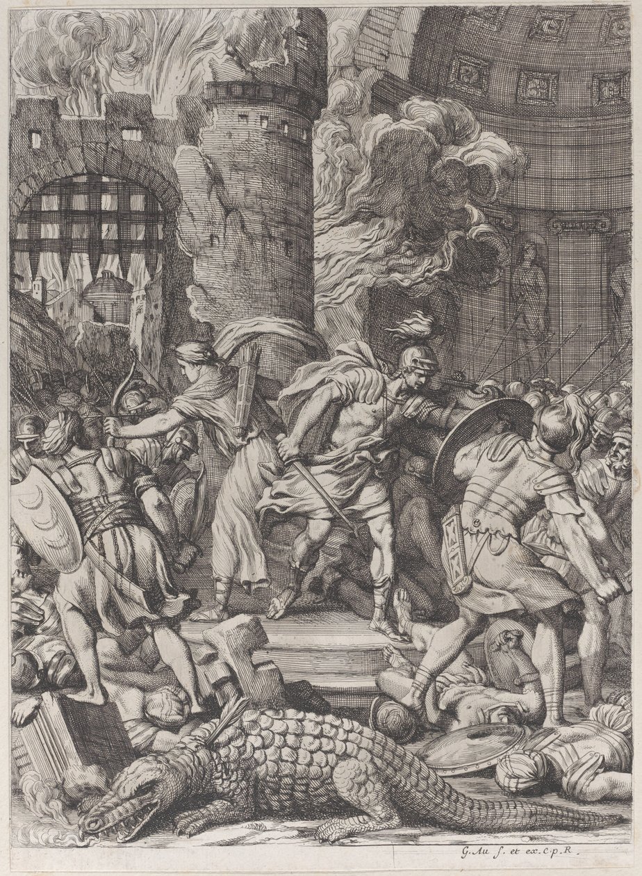 Indtagelsen af Alexandria, 1672-78. af Gérard Audran
