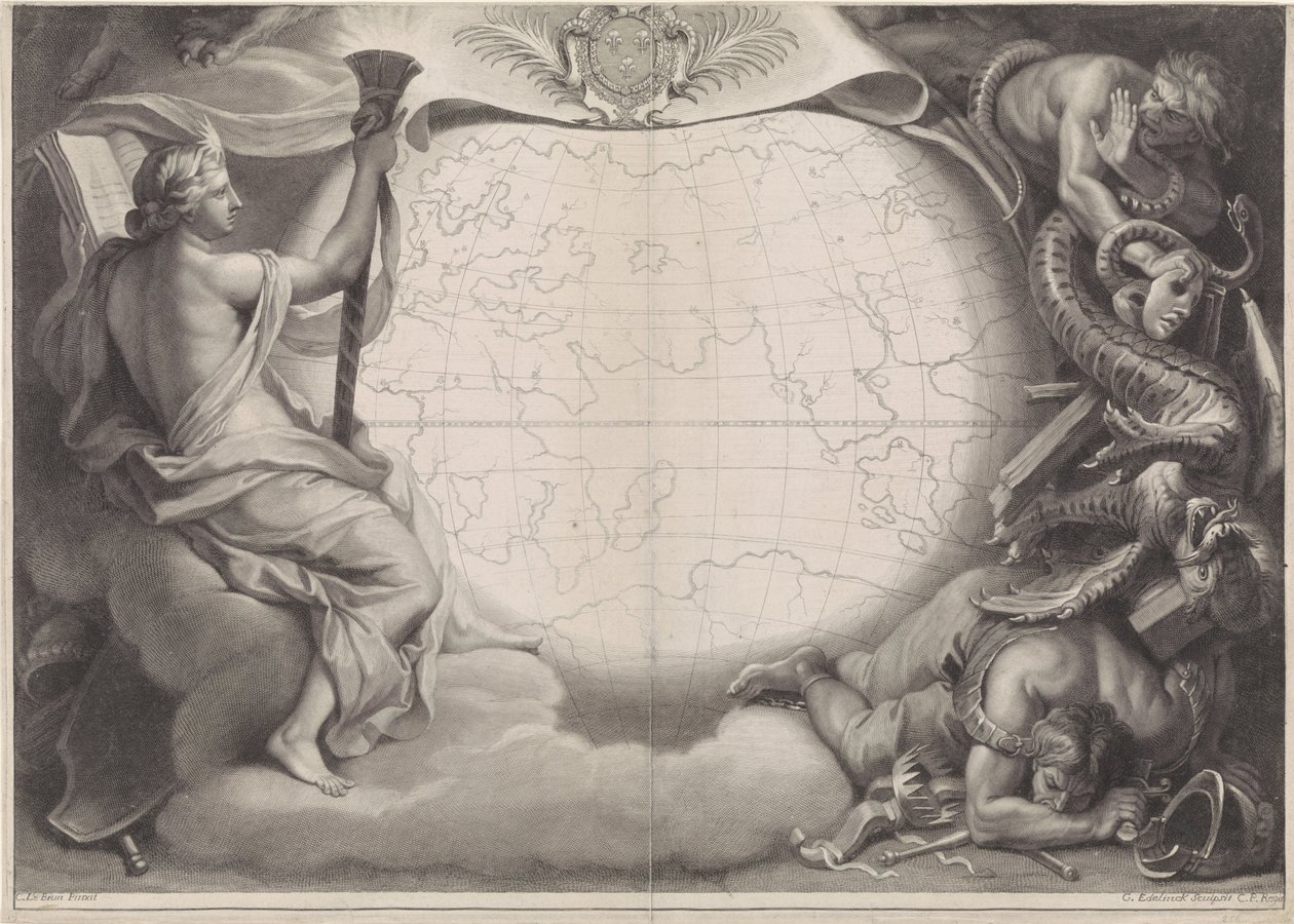 Allegorisk portræt af Louis XIV, konge af Frankrig af Gérard Edelinck