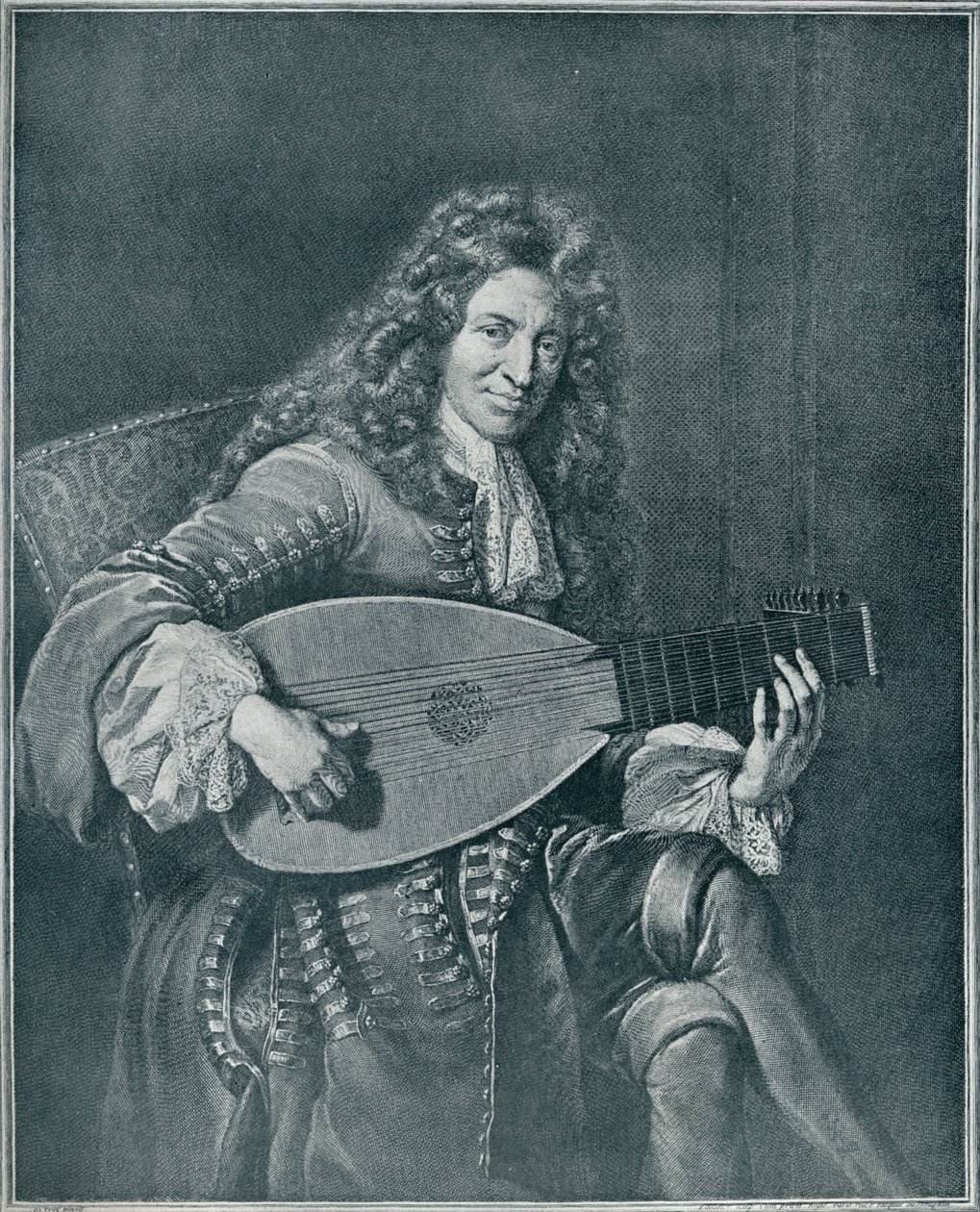 Charles Mouton, c1626-1710. Fransk lutenist og lutkomponist, 1909 af Gérard Edelinck