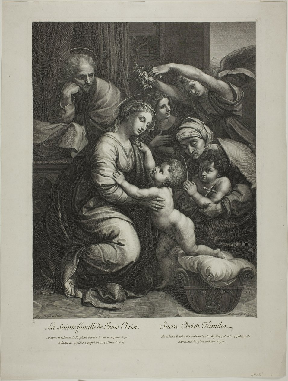 Jesu Kristi hellige familie af Gérard Edelinck