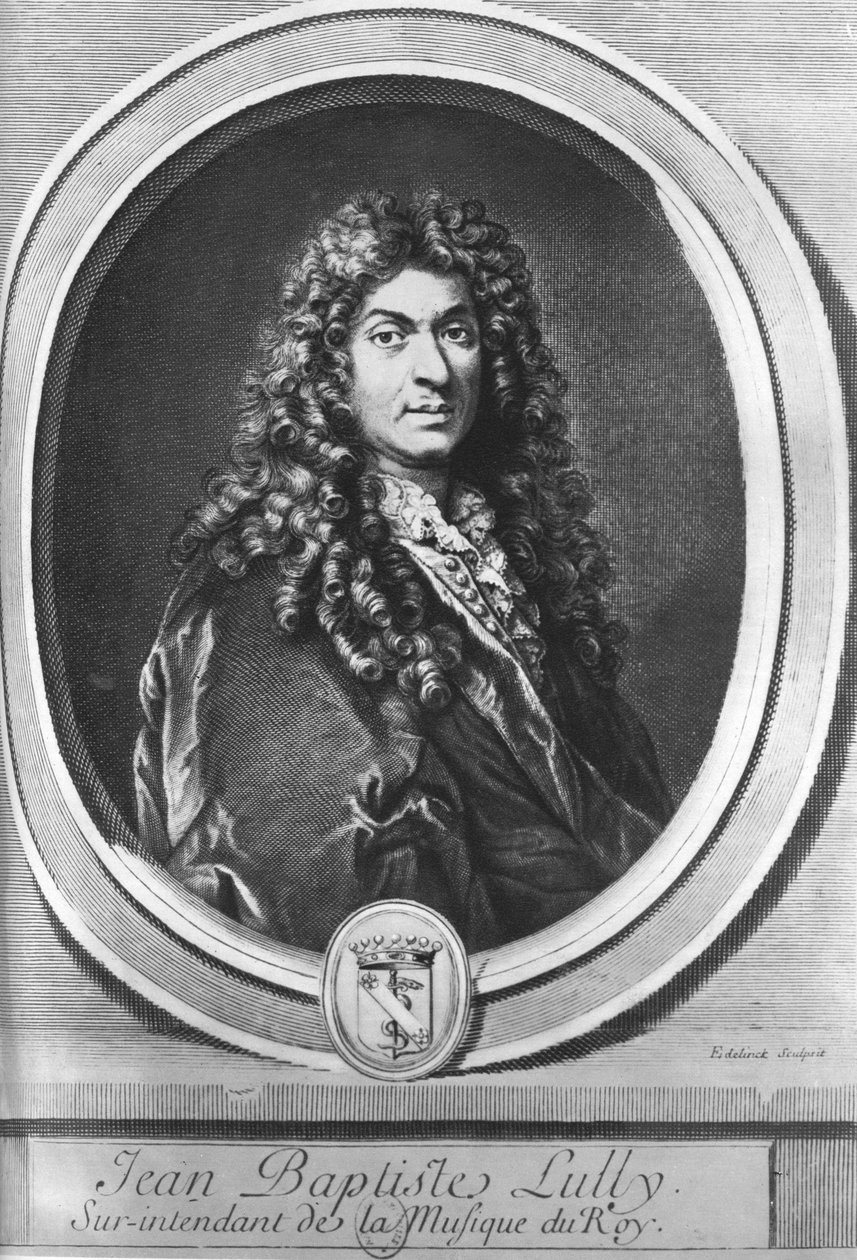 Jean-Baptiste Lully, florentinsk-født fransk komponist af Gérard Edelinck
