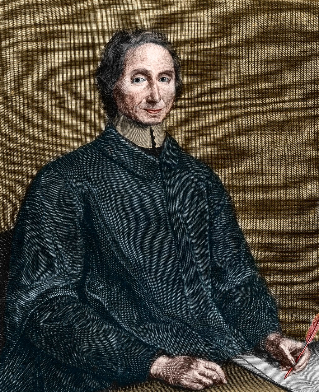 Portræt af Nicolas Malebranche (1638-1715), fransk filosof. af Gérard Edelinck