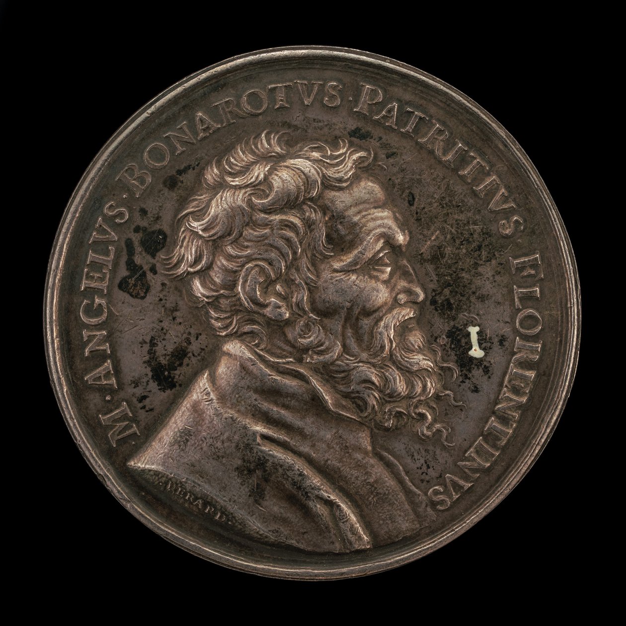 Michelangelo Buonarroti, 1475-1564, italiensk kunstner forside, 1673. af Gérard Léonard Hérard