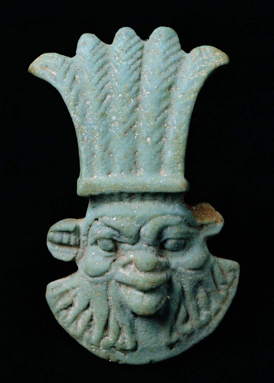 Bes, egyptisk husgud, også forbundet med musik og dans af Greco Roman